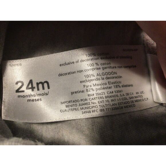 Carters Grey Shorts 24 Months - Picture 3 of 4